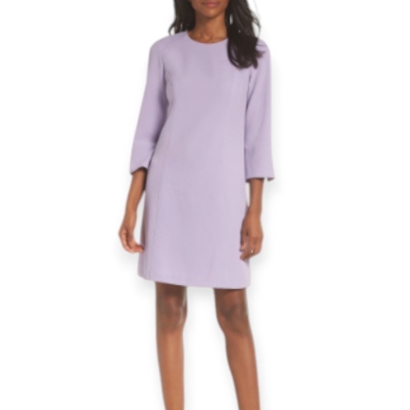 Vince Camuto Lavender Purple Kors Crepe Shift dress SZ 8 - Picture 4 of 14